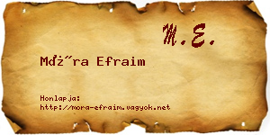 Móra Efraim névjegykártya